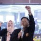 Presiden Mahahsiswa IPI Garut saat orasi di depan mahasiswa saat PKKBM, (Foto:Istimewa).