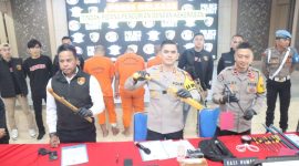 Polres Garut Amankan pelaku curas di SPBU Pembangunan, (Foto:Istimewa*).