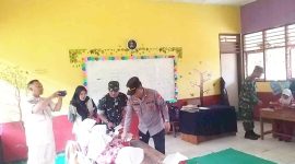 Ratusan siswa di Malangbong dapat makanan bergizi gratis dari Kodim 0611/Garut, (Foto:Istimewa).