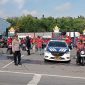 Personel Polres Garut kawal aksi buruh garut, (Foto:Istimewa*).