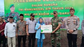 Kodim 0611/Garut resmikan Sumur Bor TNI Manunggal Air Tahun 2024 di Kampung Solok Pandan, (Foto:Istimewa).