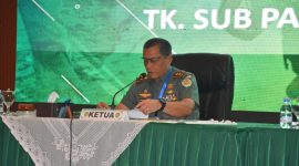Pangdam III/Siliwangi, Mayjen TNI Dadang Arif Abdurahman, S.E., M.Si., CHRMP., memimpin Sidang Pantukhir (Penentuan Terakhir) Calon Tamtama Prajurit Karier TNI AD Gelombang I Tahun Anggaran 2025 tingkat Subpanpus Kodam III/Siliwangi di Graha Tirta Siliwangi, Kota Bandung, Senin (24/02/2025).
