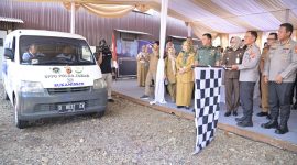 Polda Jawa Barat resmi meluncurkan Satuan Pelayanan Pemenuhan Gizi (SPPG) Polri di Aspol Sukamiskin Blok A, Jl. Dr. Sahardjo, Bandung, Senin (17/3/2025).