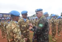 Suasana haru dan penuh kebanggaan mewarnai Upacara Medal Parade di Beni, Republik Demokratik Kongo, ketika Satgas Kizi TNI Kontingen Garuda XX-U Monusco yang dipimpin oleh Letkol Czi Dili Eko Setyawan, S.Ak., M.Han., menerima Medali Kehormatan PBB atas kontribusi luar biasa mereka dalam misi perdamaian, Sabtu (03/05/2025).

