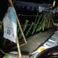Kondisi terkini Tanggul dan bagian pinggir jalan di sekitar Jembatan Kampung Wanakari, Desa Sirnabakti, Kecamatan Pameungpeuk