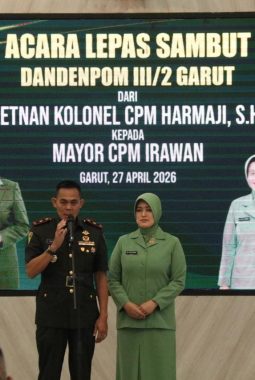 Pisah Sambut Dandenpom Garut, Abdusy Syakur Amin: Siap Lanjutkan Sinergi dan Pengabdian