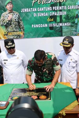 Dandim 0611/Garut Dorong Terwujudnya Jembatan Perintis Garuda, Pangdam III/SLW Resmikan Langsung